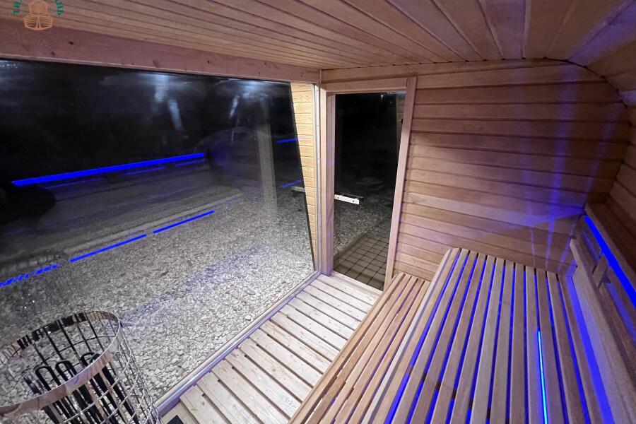 Каркасная сауна с панорамным окном по Финской технологии Сканди, фото 26