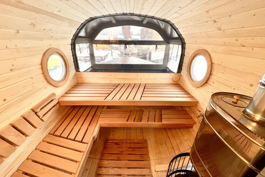 Баня Корабль 2,4*6,8 м, две комнаты, с террасой и полупанорамой, фото 15