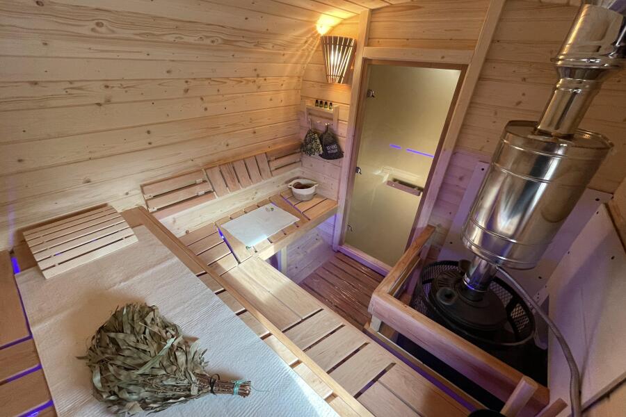 Баня Квадро 6 м, три отделения, подсветка внутри, фото 24