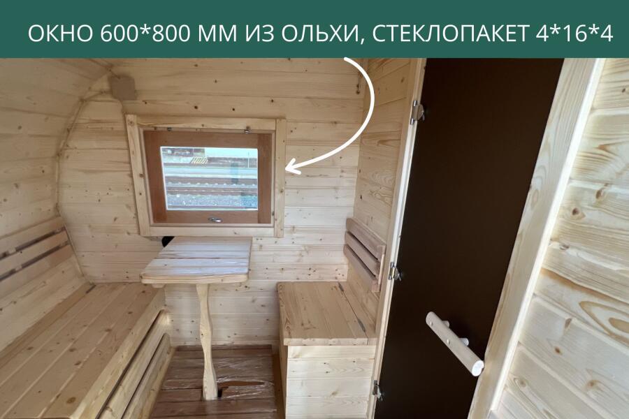 Окно 600*800 мм из ольхи, стеклопакет 4*16*4, фото 5
