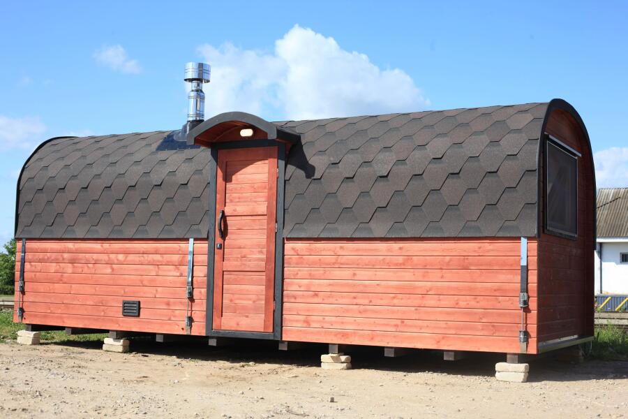 Баня Квадро-Хаус 6м, 2 отделения, со спальным местом и душевой, фото 2