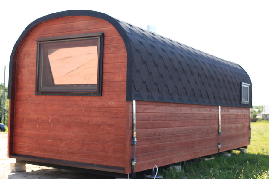 Баня Квадро-Хаус 6м, 2 отделения, со спальным местом и душевой, фото 3