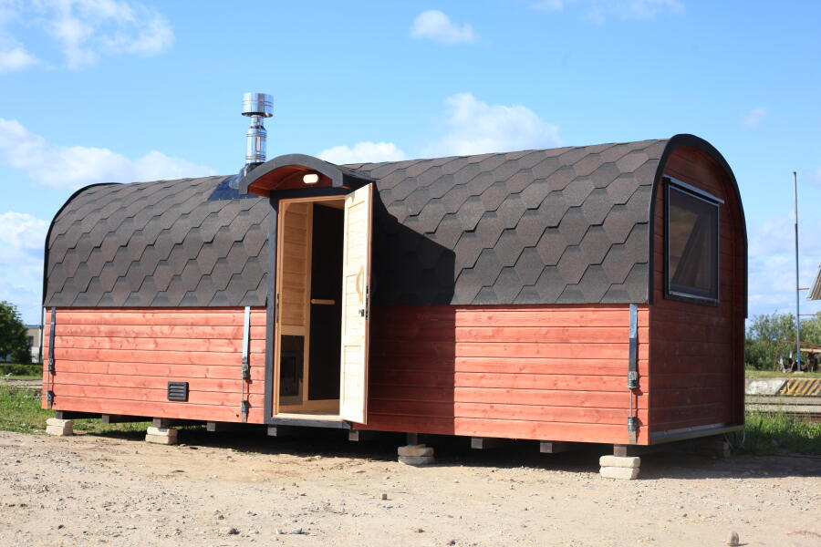 Баня Квадро-Хаус 6м, 2 отделения, со спальным местом и душевой, фото 13