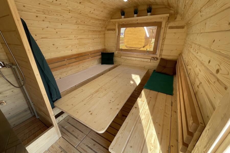 Баня Квадро-Хаус 6м, 2 отделения, со спальным местом и душевой, фото 19