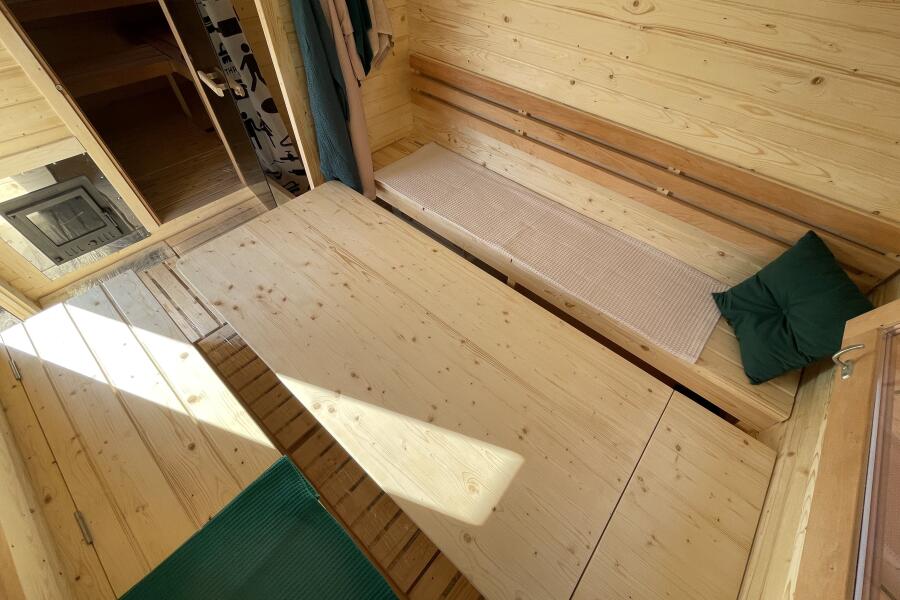 Баня Квадро-Хаус 6м, 2 отделения, со спальным местом и душевой, фото 20