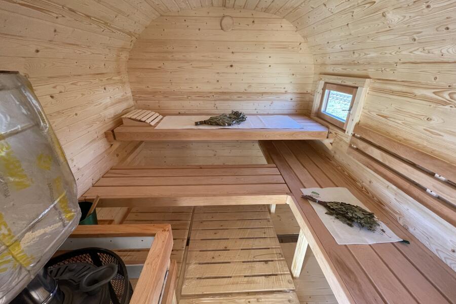 Баня Квадро-Хаус 6м, 2 отделения, со спальным местом и душевой, фото 22