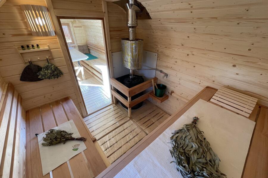 Баня Квадро-Хаус 6м, 2 отделения, со спальным местом и душевой, фото 24