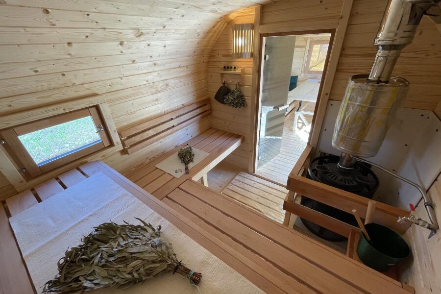 Баня Квадро-Хаус 6м, 2 отделения, со спальным местом и душевой, фото 25