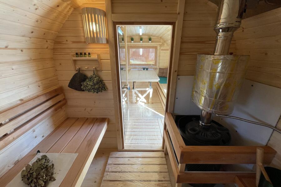 Баня Квадро-Хаус 6м, 2 отделения, со спальным местом и душевой, фото 28