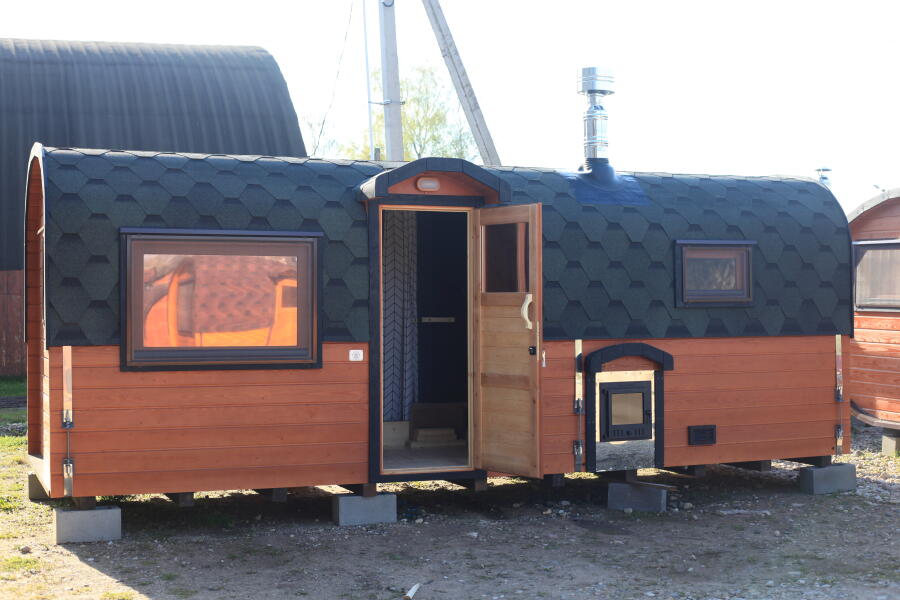 Баня Квадро-хаус 6 м, с подсветкой и спальным местом, фото 15