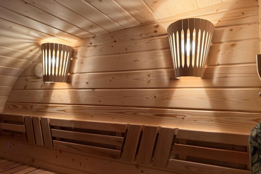 Баня овальная 3*6 метра с панорамным куполом и душевой , фото 19