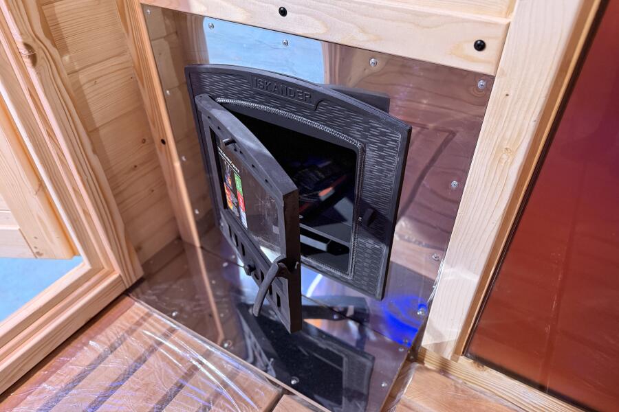 Баня овальная 3*6 метра с панорамным куполом и душевой , фото 10