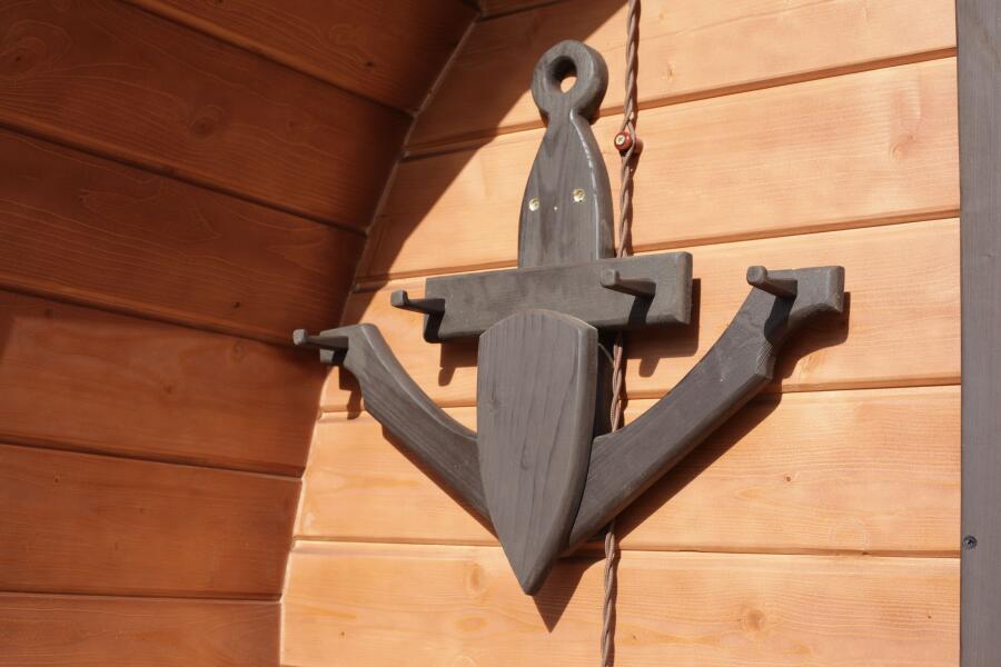 Баня овальная с панорамным куполом 2,4*4 м, две комнаты, фото 14