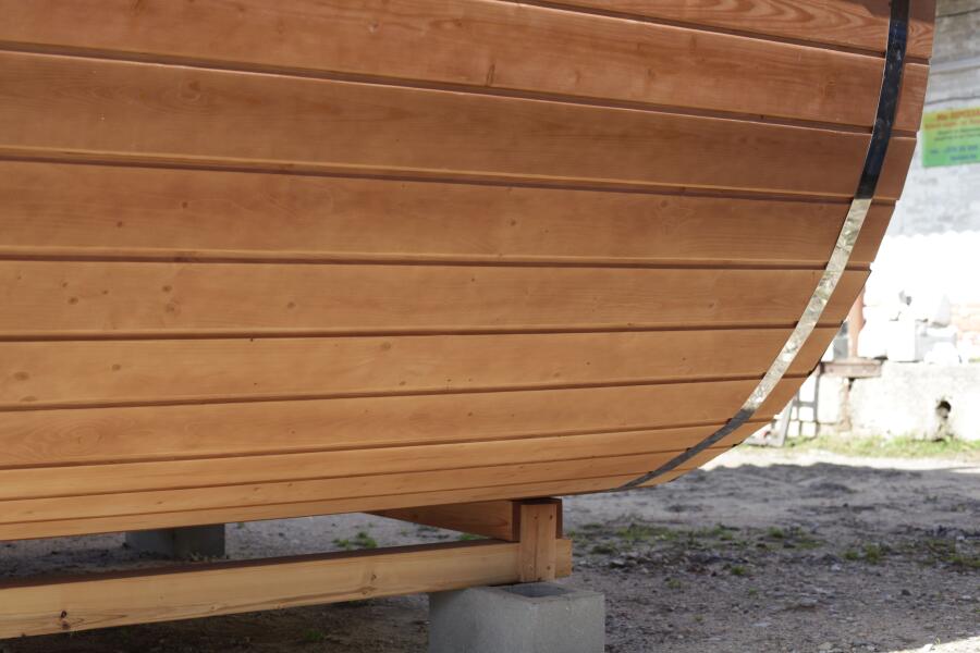 Баня овальная с панорамным куполом 2,4*4 м, две комнаты, фото 22