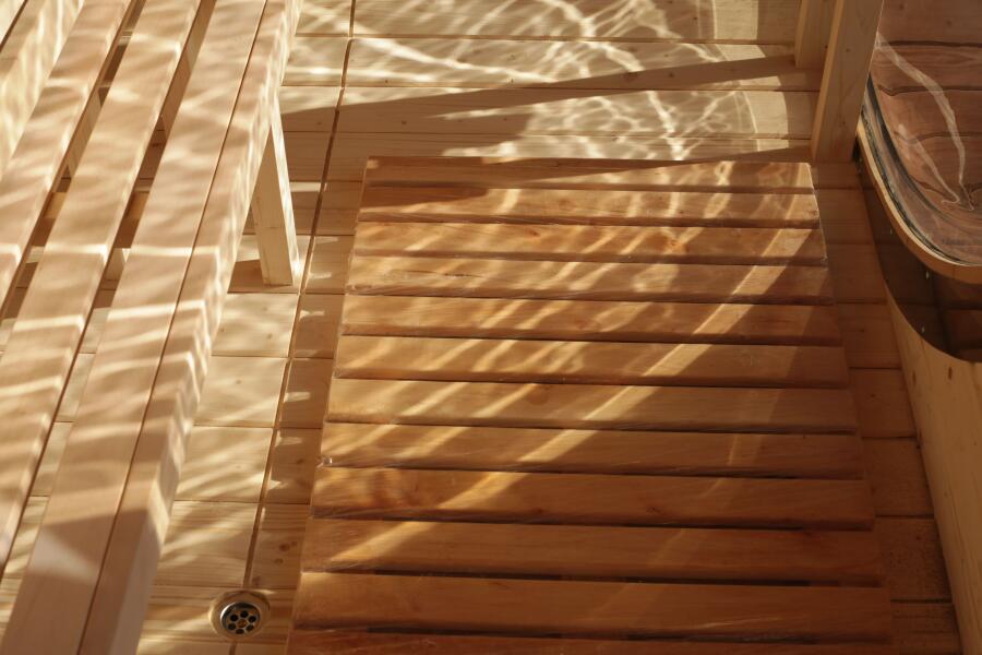 Баня овальная с панорамным куполом 2,4*4 м, две комнаты, фото 24