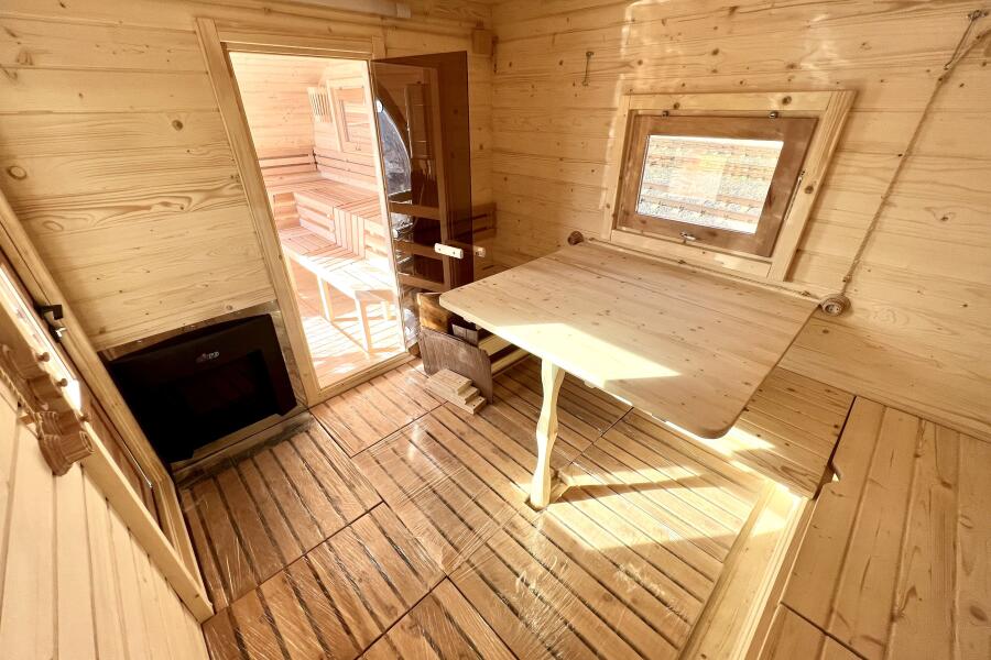 Баня овальная с панорамным куполом 3*6 м, две комнаты, фото 5