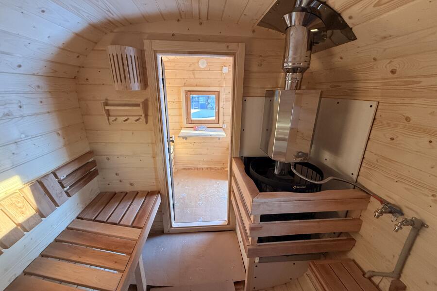 Баня квадро 4 м с боковым входом + композитная купель , фото 16