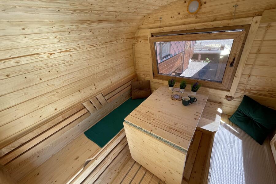 Квадро баня 6 метров с раздевалкой и панорамными окнами , фото 3