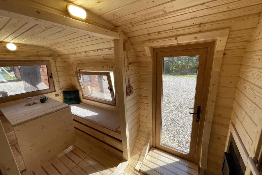 Квадро баня 6 метров с раздевалкой и панорамными окнами , фото 10