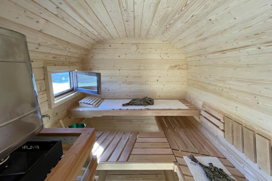 Квадро баня 6 метров с раздевалкой и панорамными окнами , фото 12