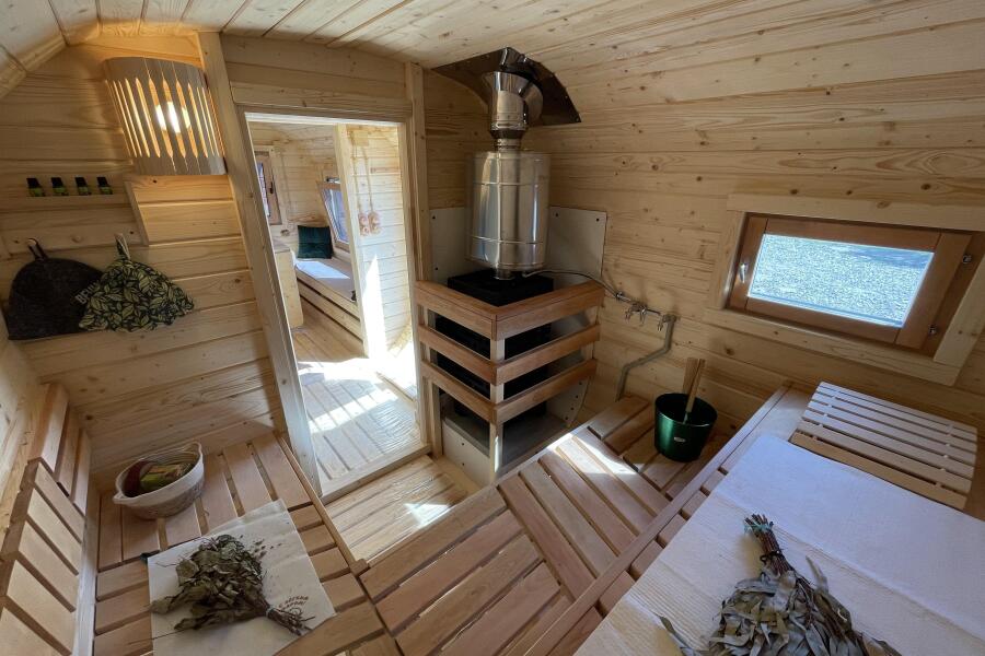 Квадро баня 6 метров с раздевалкой и панорамными окнами , фото 14