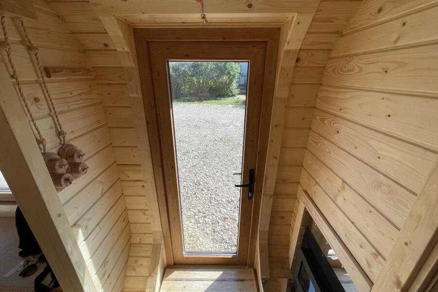 Квадро баня 6 метров с раздевалкой и панорамными окнами , фото 18