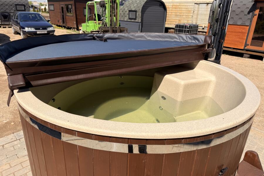 Композитная купель TG Spas Laguna 200 см с аэро и гидромассажем чаша бежевый песок, фото 8