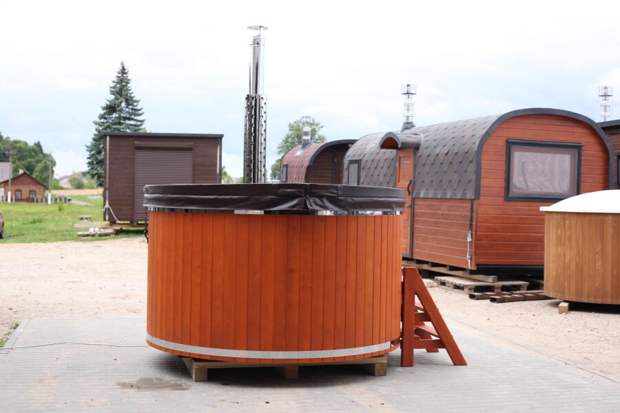 Композитная купель TG Spas Laguna 200 см с аэромассажем, гидромассажем и подсветкой, цвет барбарис, фото 2