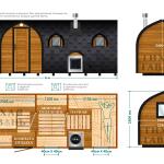 Баня викинг 6 м, 3 комнаты, боковой вход , фото 2