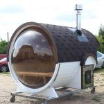Баня-бочка Батискаф 2,5 м с козырьком, фото 16