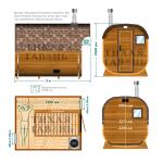 Квадро баня 3 м с козырьком, фото 14