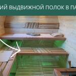 Нижний выдвижной полок в парной, фото 7