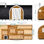 Баня Викинг 6 м с отдельной помывочной, вариант 2, фото 2