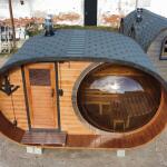 Баня овальная с панорамным куполом 2,4*4 м, две комнаты, фото 26