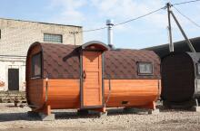 Квадро баня 4,5 м с козырьком, боковой вход