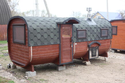 Квадро баня 5,5 м, 3 комнаты, боковой вход