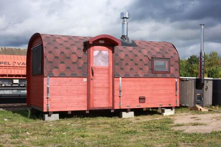 Квадрохаус баня 4,5 м с козырьком, боковой вход