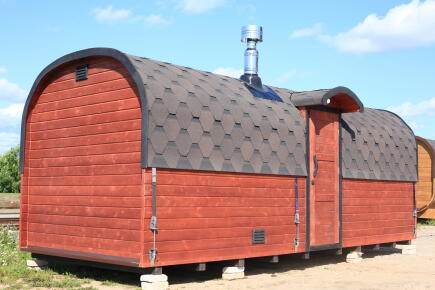 Баня Квадро-Хаус 6м, 2 отделения, со спальным местом и душевой