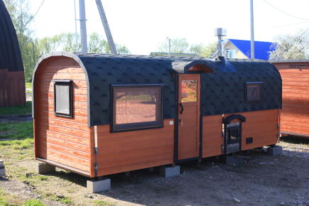 Баня Квадро-хаус 6 м, с подсветкой и спальным местом