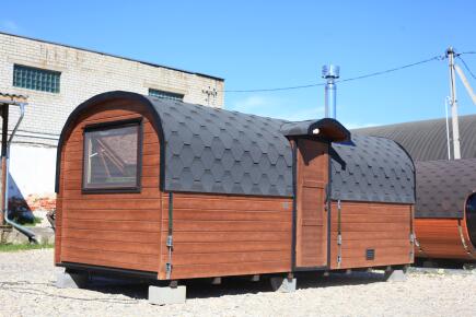 Баня Квадро-Хаус 5,5 м, два отделения, с душевой