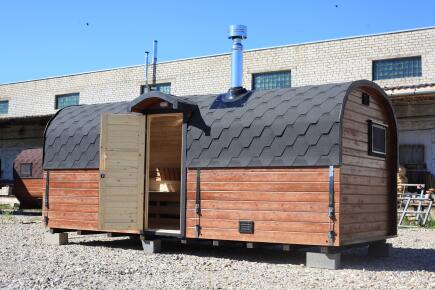 Баня Квадро-Хаус 5,5 м, два отделения, с душевой