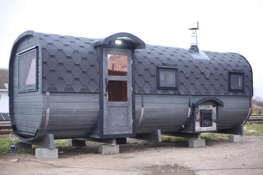 Квадро баня 6 м с козырьком, 3 комнаты, боковой вход, фото 1