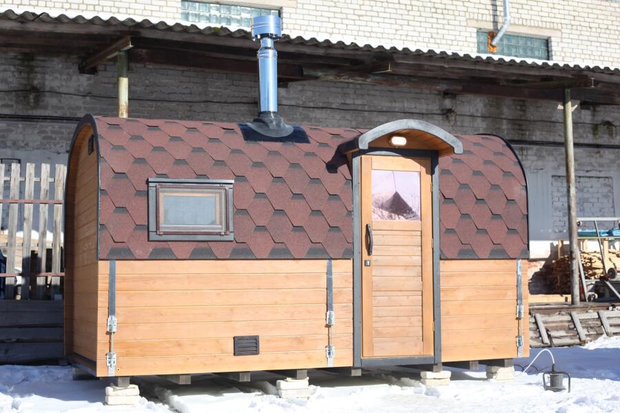 Квадрохаус баня 4 м с козырьком, боковой вход , фото 1